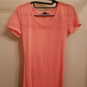 womans pink v neck